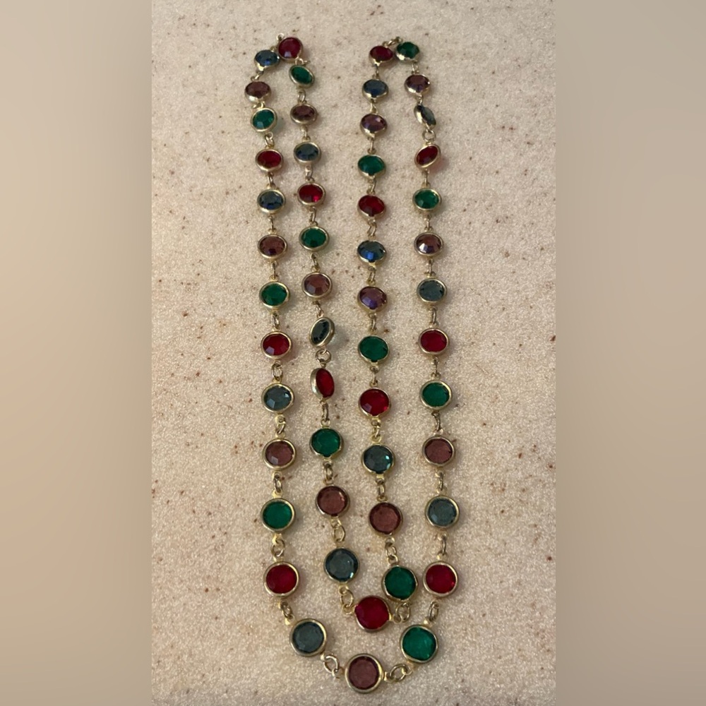 Elegant Multi-Color Gemstone Necklace